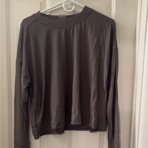 Calia Plum Textured Long Sleeve Top